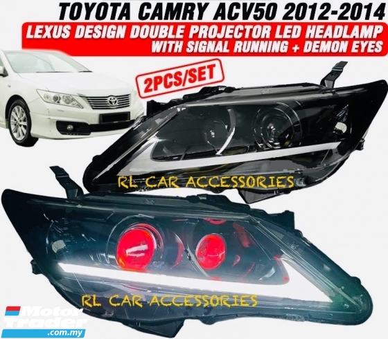 Toyota Camry acv50 2012  2015 front Projector headlamp headlight head lamp light led fog sport cover bodykit body kit Exterior & Body Parts > Lighting 