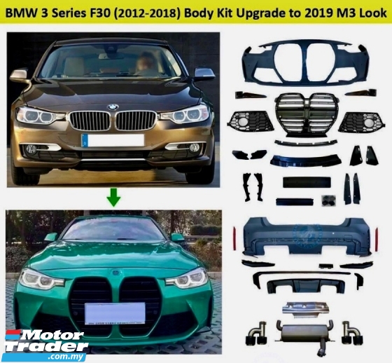 BMW F30 to G20 M3 competition bodykit body kit front rear bumper grill exhaust pipe muffler grille skirt lip diffuser Exterior & Body Parts > Car body kits 