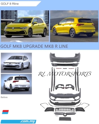 Volkswagen Golf MK8 2022 2023 2024 R Line bodykit body kit front rear bumper grill grille cover side skirt lip diffuser Exterior & Body Parts > Car body kits 