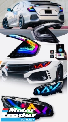 Honda Civic fc 2016 v5 RGB OLED Front rear led head tail lamp light headlamp headlight DRL taillamp taillight bodykit Exterior & Body Parts > Lighting 