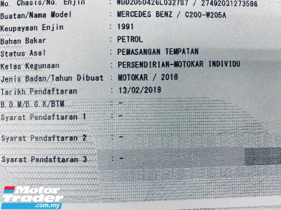 2018 MERCEDES-BENZ C-CLASS C200 AMG CKD Rekod Perkhidmatan Penuh Percuma Waranti 2 tahun