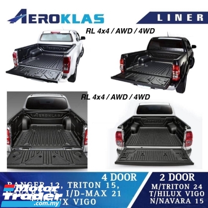 Aeroklas rear trunk bed liner cargo cap cover 2 4 doors hilux vigo triton ford ranger t6 t7 t8 navara np300 dmax bodykit Exterior & Body Parts > Body parts 