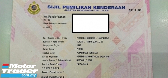 2018 TOYOTA CAMRY 2.0cc GX (A) FSR, 49K KM, PERCUMA 1 TAHUN CAR WARANTI