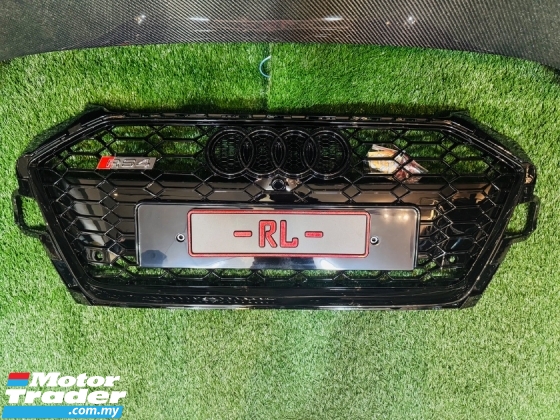 Audi A4 B9.5 2020  2024 RS4 RS Quattro style front grill grille sarung kidney logo emblem bodykit body kit Exterior & Body Parts > Car body kits 