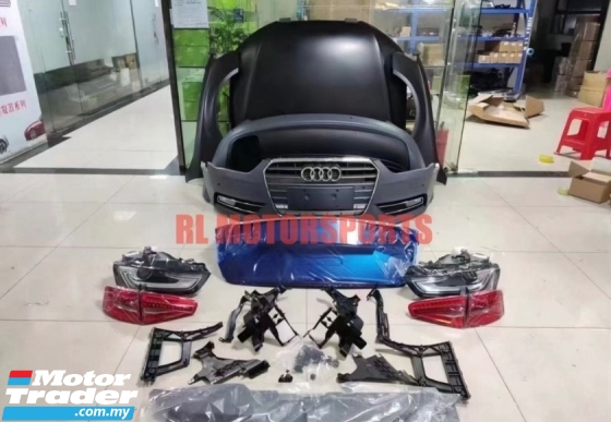 Audi A4 B8 convert B8.5 facelift S line bodykit body kit front rear bumper bonnet hood head tail lamp light cover grill Exterior & Body Parts > Car body kits 