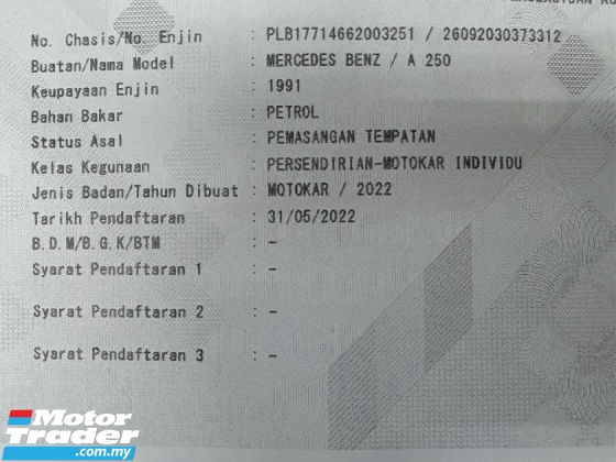 2022 MERCEDES-BENZ A250 2.0 (A) AMG CKD 38k km Rekod Perkhidmatan Penuh UW2026