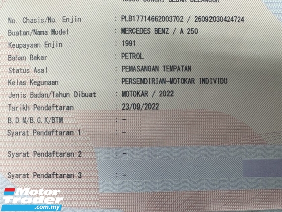 2022 MERCEDES-BENZ A250 2.0 (A) AMG CKD 29k km Rekod Perkhidmatan Penuh UW2026