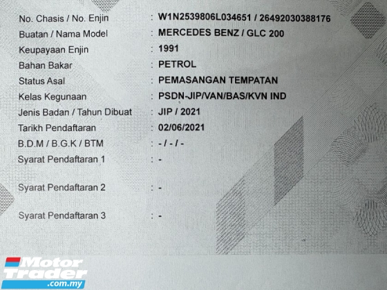 2021 MERCEDES-BENZ GLC 200 2.0 (一个) AMG Facelift CKD 52K KM Full Service 