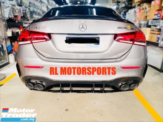 Mercedes Benz w177 v177 sedan hatchback A35 A45s AMG rear bumper diffuser lip skirt tail exhaust pipe bodykit body kit Exterior & Body Parts > Body parts 