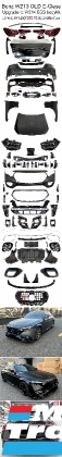Mercedes benz W213 E class to W214 BR E63 bodykit body kit bumper grill bonnet fender head tail lamp light cover lip Exterior & Body Parts > Car body kits 