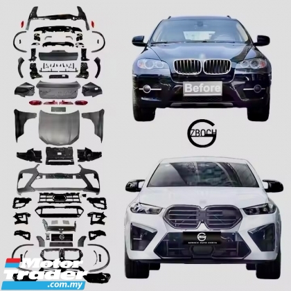 BMW X6 E71 convert G06 X6M LCI bodykit body kit front rear bumper hood fender head tail lamp grill skirt spoiler cover Exterior & Body Parts > Car body kits 