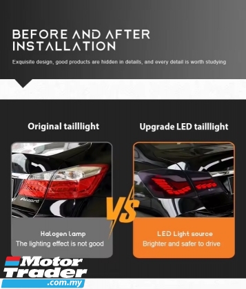Honda accord 2013 2014 2015 dragon scale rear led tail lamp fog light bodykit body kit Exterior & Body Parts > Lighting 